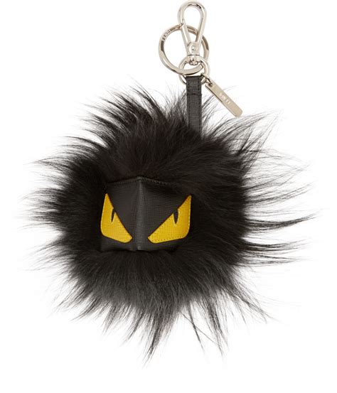 fendi leather key pouch|Fendi fur keychain.